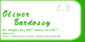 oliver bardossy business card